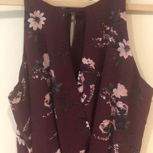 Francesca’s purple floral dress